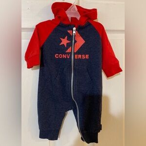 Converse Hooded Baby BodySuit 3m
